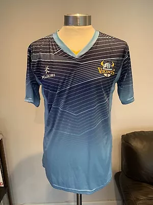 Yorkshire Vikings Cricket Shirt Child’s Youth Medium Blue Exc Condition • £5.85