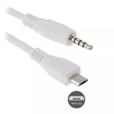 I57 Micro USB On 0 1/8in Cable Jack To Micro USB Plug Car Aux Audio • $5.60