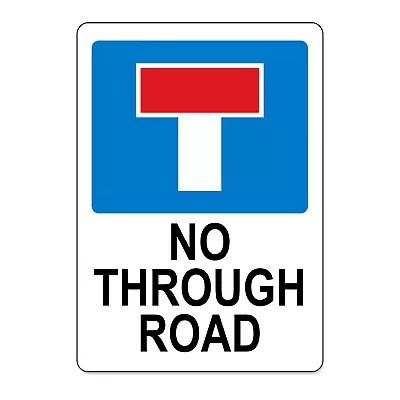 No Through Road METAL SIGN Dead End Private Road Drive A5 Private Property • £4.99