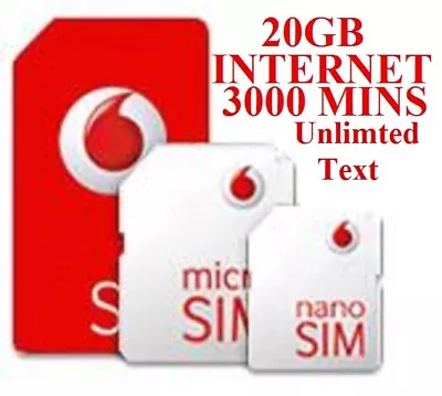 £0.99 • Buy VODAFONE PAY AS YOU GO  3g & 4g MICRO & STANDARD SIM CARD FOR IPHONE 6 6+ 7 10 X