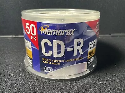 MEMOREX Music CD-R 50 PK Pack Spindle 48X 700MB 80min Blank CD New Sealed • $19.99