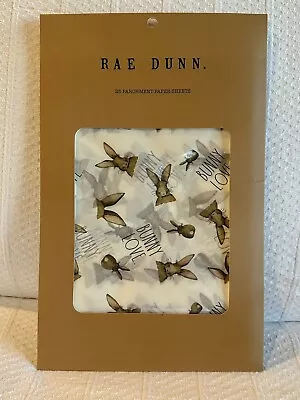 RAE DUNN BUNNY LOVE Bunny Rabbit Parchment Paper 12x16” 25 Sheets NEW • $16.50