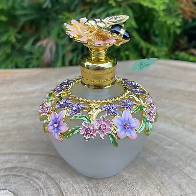 Bumblebee Vintage-Style Perfume Bottle Metal Glass 40mL • $18.95