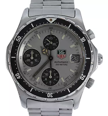 Vintage 37mm Men's Tag Heuer Automatic Professional 2000 Chrono Watch 870.206! • $799.95