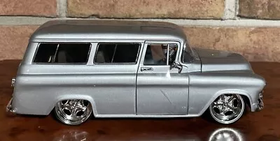 1957 Chevy Suburban 1:24 Scale Die-cast JADA DUBCITY OLDSKOOL SILVER • $37.19