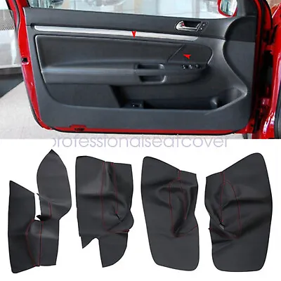 4Pcs For 2005-2010 VW Jetta Golf MK5 Leather Inner Door Panel Cover Pads Black • $33.99