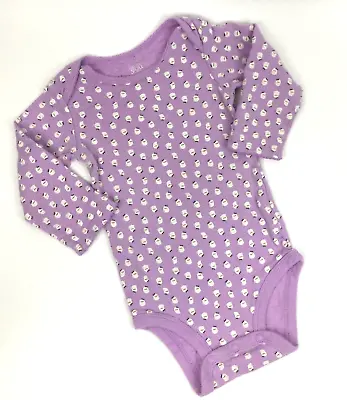 Baby Girl Long Sleeve Bodysuit OneZ Purple W/ Owls Just For You-Sz18 Mo • $4.99