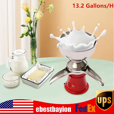 13.2 Gallons/h Electric Milk Cream Centrifugal Separator Milk Skimmer New • $127.30