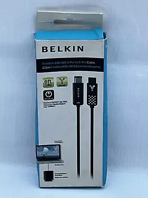 BELKIN FIREWIRE 800/800 9-Pin To 9-Pin Cable/NIB • $10.46