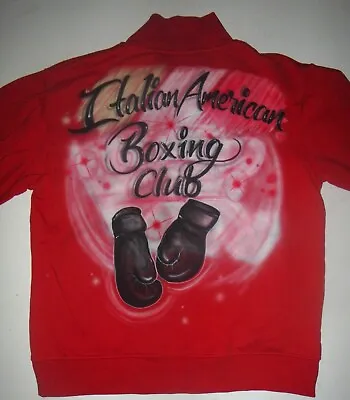 Mens XL Parts Italian American Boxing Club Italia Zippered Front Sweatshirt • $34.99