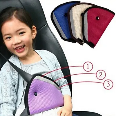 Child Safety Car Seat Belt Shoulder Harness Adjuster Pad Strap Cover Clip Kids • £3.67