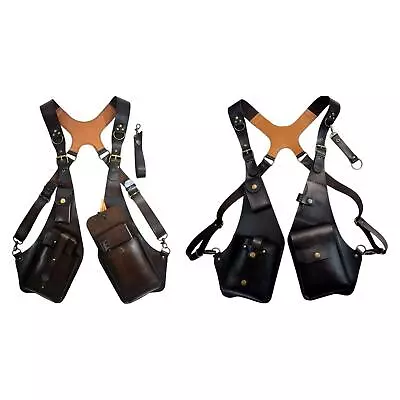 Vintage Style Shoulder Harness Bag Steampunk Case Double Wallet PU Leather Anti • $23.99