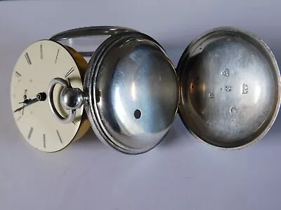 ANTIQUE SOLID SILVER FUSEE POCKET WATCH By  H. KEMSHEAD Of MANCHESTER • $113.67