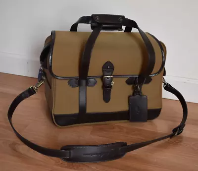 Polo Ralph Lauren Briefcase Laptop Messenger Bag Leather Canvas Carry-On Travel • $110