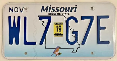 Missouri Show Me State  Bluebird  Automobile License Plate - RANDOM SELECTION • $5.99