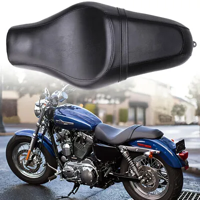 Motorcycle Driver Passenger Two-Up Seat For Harley Sportster XL 883 1200 72 Iron • $84.55