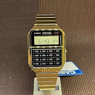 Casio Vintage CA-500WEG-1A Gold Stainless Steel Calculator Digital Men's Watch • $166.16