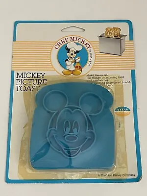 Vintage Disney Chef Mickey Mouse Picture Toast Sandwich Or Baking Imprint - Blue • $11.25