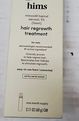 Hims Minoxidil Topical Aerosol 5% (foam) Hair Regrowth Treatment 2.11 Oz  4/24 • $25