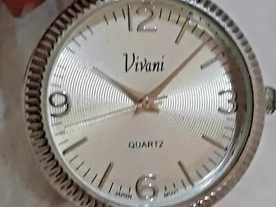 Women’s Vivani Quartz Silver Tone Cuff Watch ~ TESTED  • $12