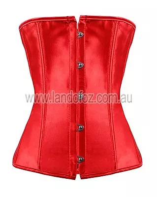 Real Quality RED CORSET Satin @Size 10  Sexy Pirate Gypsy Wench Mardi Gras • $20.95