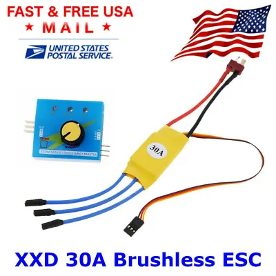 30AMP ESC 30A ESC 2-3s BEC 5v2a + Servo Tester For FPV Drone RC Plane Helicopter • $9.95