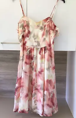 Review Silk Dress Vintage Size 12 • $35