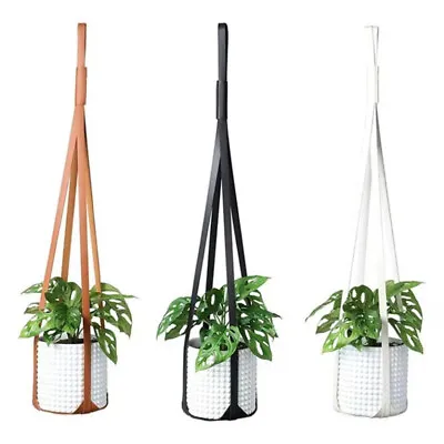 Macrame Jute Plant Hanger Flower Pot Holder Wall Art Garden Hanging Rope Uk • £3.98