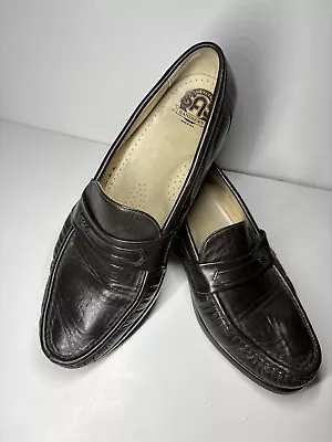 SAS Mens Brown Slip-on Loafers 11 M Venetian Style • $29.99