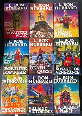 Near Complete Set MISSION EARTH 1-3 5-10 HBDJ  L Ron Hubbard Lot 9 First Edition • $84.99