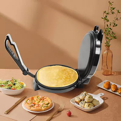 Round Electric Purpose Tortilla Maker Roti Chapati Flat Bread Pizza Machine • $76.80