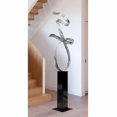 ELEGANT LARGE SILVER SCULPTURE Abstract INDOOR/OUTDOOR Art Decor By Jon Allen • $530