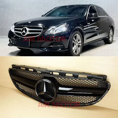 For 14-15 Shiny Black Benz E-Class W212 4DR E63 A Type Front Grille Wagon Sedan  • $246.10