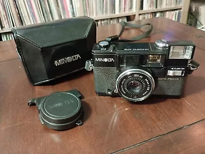 Minolta Hi-Matic AF2 35mm Film Camera Point And Shoot CLEAN Lens Cap And Strap • $59.99