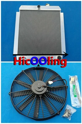 $244 • Buy QLD ALUMINIUM RADIATOR + Fan For CHEVY PICKUP TRUCK AT 1948-1954 49 50 51 52 53