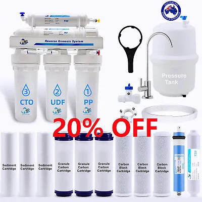 $245 • Buy 5 Stage Undersink Reverse Osmosis Water Filter RO System Plus 7 Filters 75 GPD