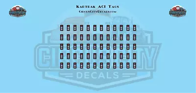 Kartrak ACI Scanner Barcode Tags S 1:64 Scale Decal Set • $6.59