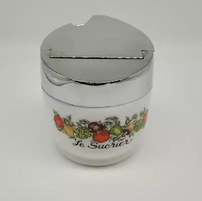 Vintage Gemco Le Sucrier Spice Of Life Sugar Dish - Fruits Vegetables - Great! • $17.21