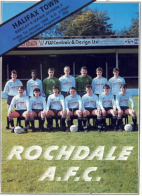 Rochdale V Halifax Town 01/01/1988 • £3.50