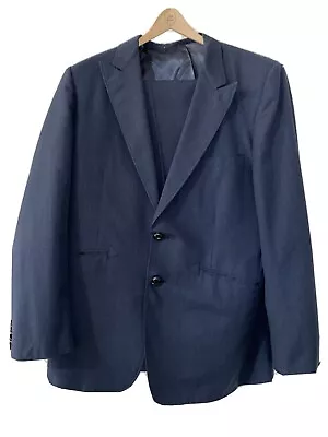 Tom James Navy Mens Suit Set Custom Tailored  • $15