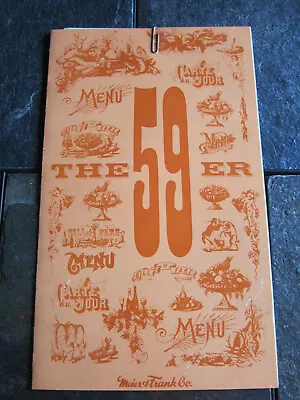 1960 Portland Oregon Meier & Frank Co The 59er Restaurant Menu   • $29.99