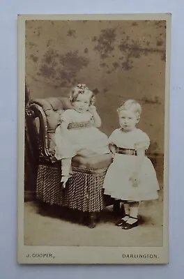 Cdv Of Boy And Girl In Matching Dresses By Cooper Of Darlington • £3.99