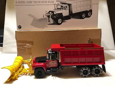 Wood Trucking Co. Mack R Dump Truck & Snow Plow 1/34 First Gear Nice 19-2804 • $124.99