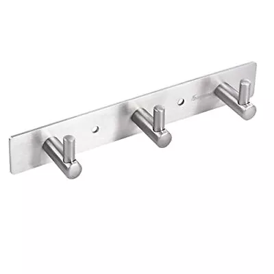 Sagmoc Coat Hook Rack Brushed Nickel 8-Inch Towel＆Key Hook Rail Wall Mounted ... • $20.72