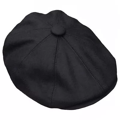 £11.99 • Buy Peaky Blinders Newsboy Flat Cap Herringbone Tweed Wool Baker Boy Gatsby Black