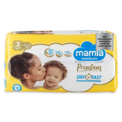 £8.99 • Buy Mamia Newborn Premium Dry Fast Nappies 56 Pack, Size 3 Midi 4-9kg/9-20lbs Nappy