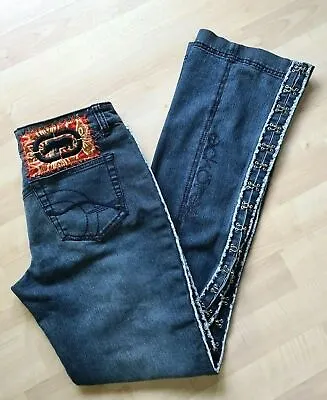 Vintage ECKO RED Denim Women Size 7 Jeans Hook & Eye Side Fastening Stitch 29x33 • $33.98