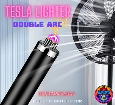 Rechargeable Nikola Tesla Double Arc Metal Lighter Plasma Device USB Free Energy • $18.95