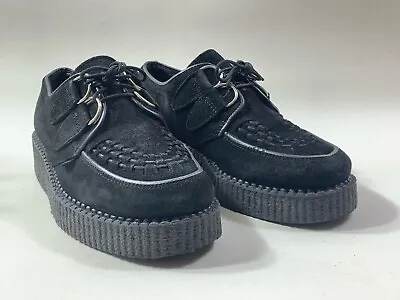 £45.99 • Buy Underground Wulfrun Creepers Black Suede Leather Platform Shoes Size UK 4 EU 37