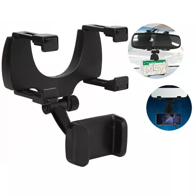 360° Car Rear View Mirror Mount Holder Stand Cradle For Cell Phone Universal • £2.82